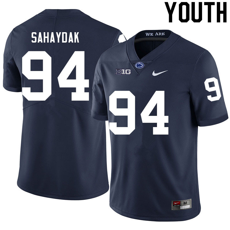 Youth #94 Sander Sahaydak Penn State Nittany Lions College Football Jerseys Sale-Navy